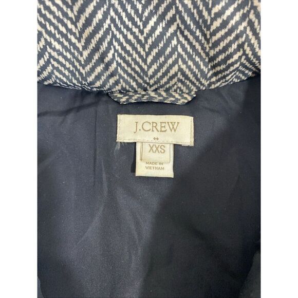 J.CREW Excursion Down Puffer Vest Herringbone Quilted Zip Women’s Size XXS EUC - Picture 5 of 11